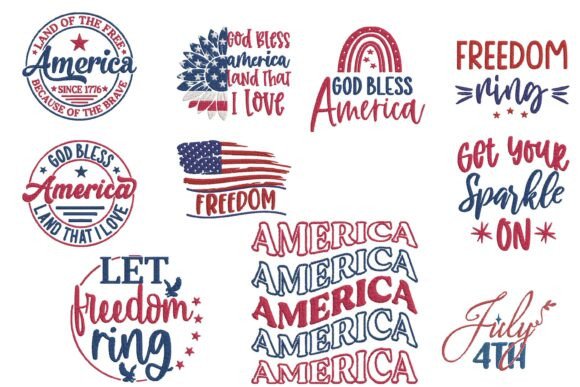 Download Patriotic America Embroidery Bundle Set - Premium Resources