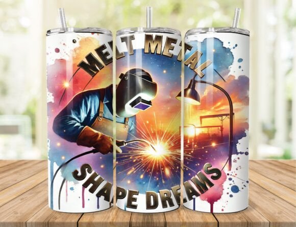 Download Melt Metal Welder Tumbler Wrap - Premium Bundle