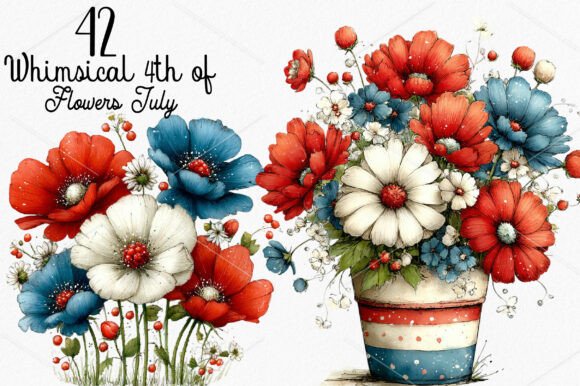 Download Whimsical 4th of Flowers July Clipart - Premium Resources