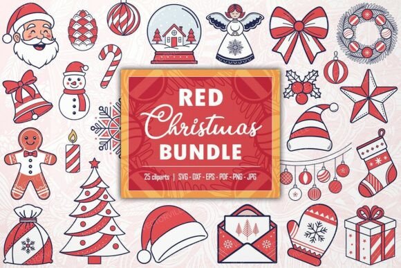 Download Red Christmas SVG Bundle - Premium Resources