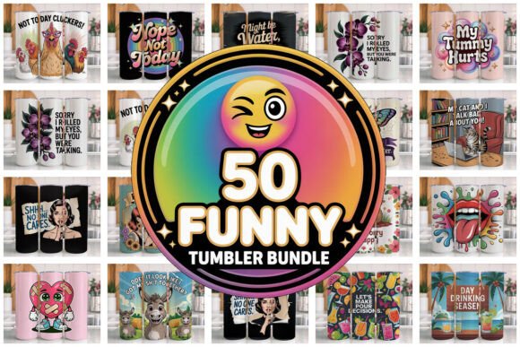Download 50 Funny Tumbler Wrap Bundle PNG V3 - Funny tumbler Collection
